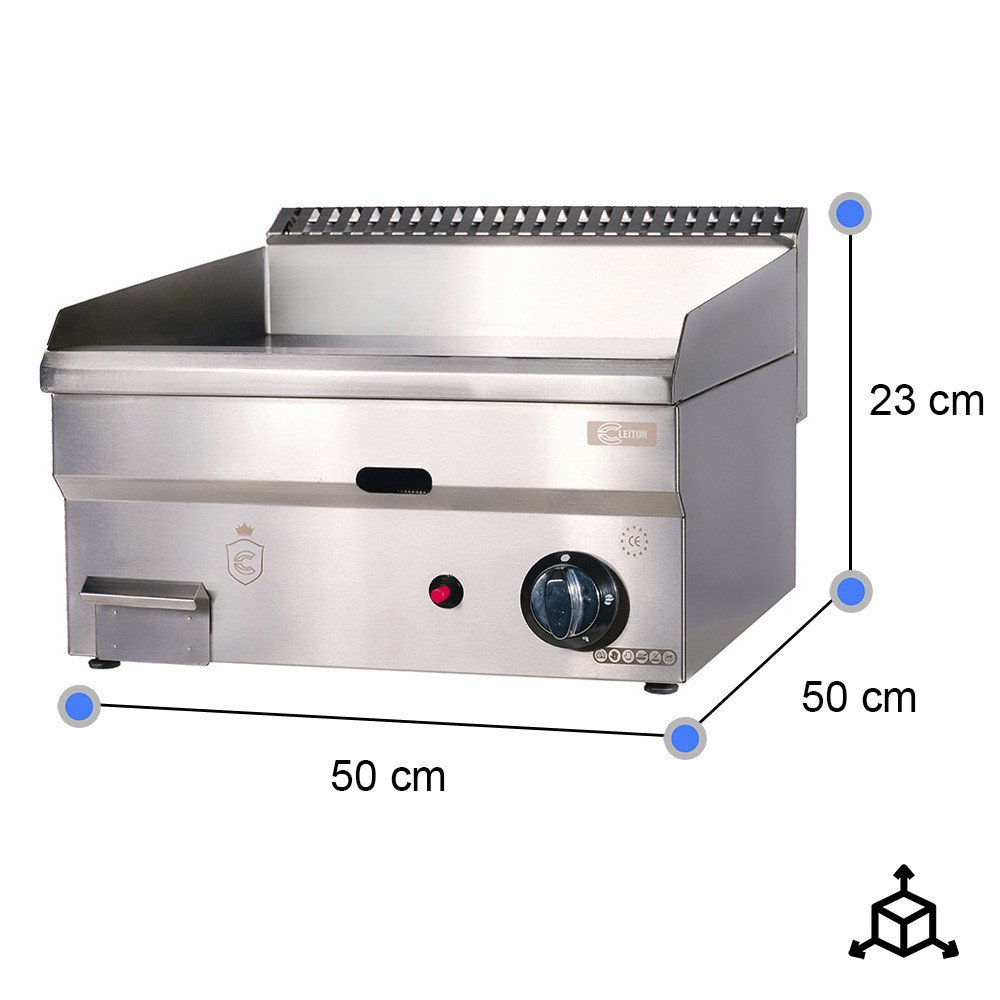 Plancha Industrial Cromo Duro 50 cm Cleiton | Equipamiento Hostelería
