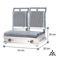 Grill Industrial Eléctrico Doble 54 cm Cleiton | Equipamiento Industrial