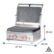 Grill Industrial a Gas 47 cm Sobremesa Cleiton | Equipamiento Industrial