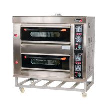 Horno de Pizza Gas Butano 4+4x32 cm Romux | Maquinaria Hostelería