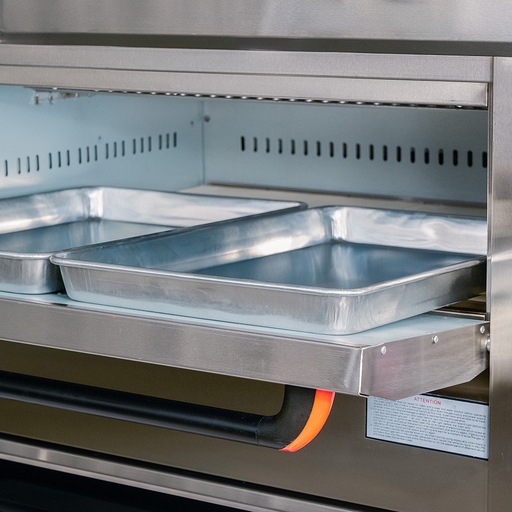Horno de Pizza Gas Butano 4+4x32 cm Romux | Maquinaria Hostelería
