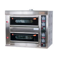 Horno de Pizza Industrial Doble 4+4x32 cm Cleiton | Maquinaria Hostelería