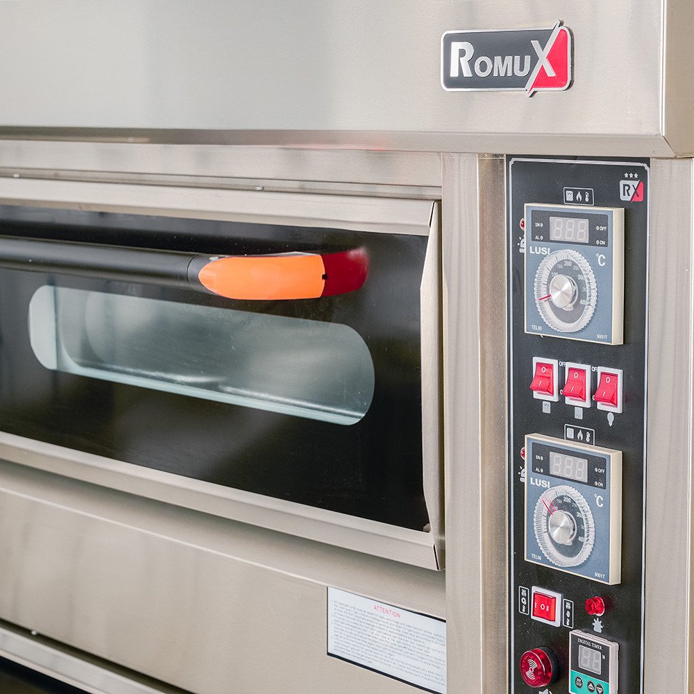 Horno Pizza Industrial Doble Butano 8x32 cm Romux | Hostelería Profesional