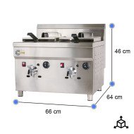 Freidora Industrial Doble 18+18L Gas Butano | Gastroten