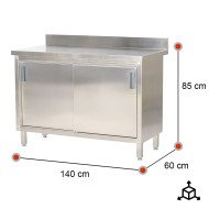 Mesa De Trabajo Acero Inoxidable Para Hosteleria Romux 1400X600 Mm RO