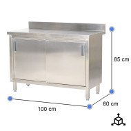 Mesa Mural Desmontable 1000x600x850 mm | Gastroten