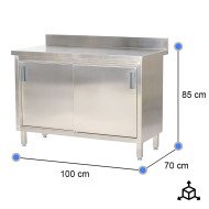 Mesa Mural 1000x700x850 mm Desmontable | Equipamiento Industrial