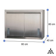 Armario De Pared Con Puertas Correderas Acero Inoxidable Para Hosteler