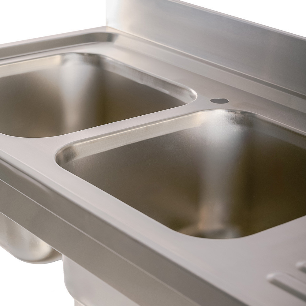 Fregadero 2 Senos 1600x600x850mm Romux | Equipamiento Industrial