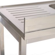 Fregadero 2 Senos 1600x600x850mm Romux | Equipamiento Industrial