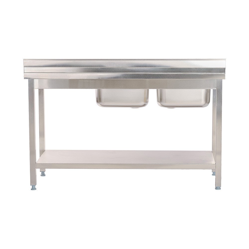Fregadero con 2 Senos 1400x700 mm Romux | Lavado Industrial