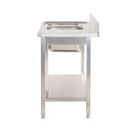 Fregadero con 2 Senos 1400x700 mm Romux | Lavado Industrial