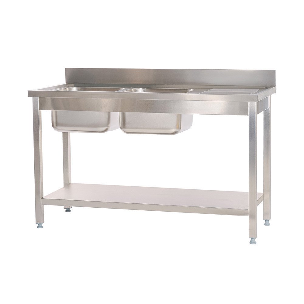 Fregadero Doble Desmontable 1600x700 mm | Lavado Industrial