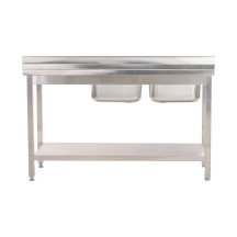 Fregadero 2 Senos 1600x600mm Cleiton | Lavado Industrial