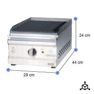 Plancha Eléctrica Ranurada 30 cm Cleiton | Equipamiento Hostelería