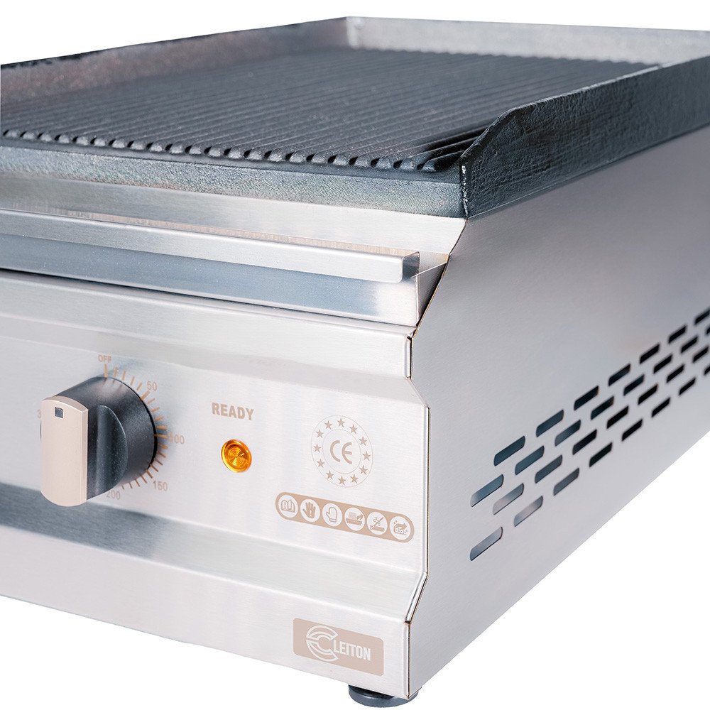 Plancha Eléctrica Ranurada 30 cm Cleiton | Equipamiento Hostelería