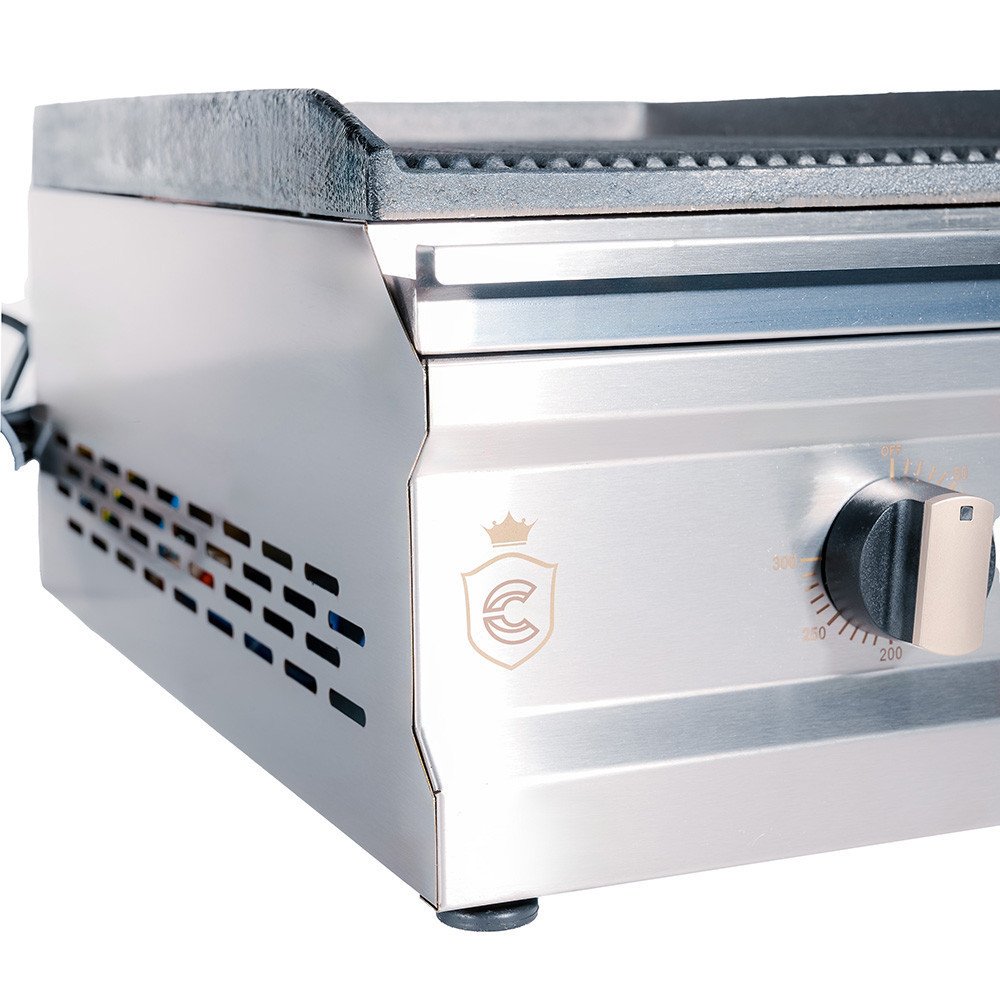 Plancha Eléctrica Ranurada 30 cm Cleiton | Equipamiento Hostelería