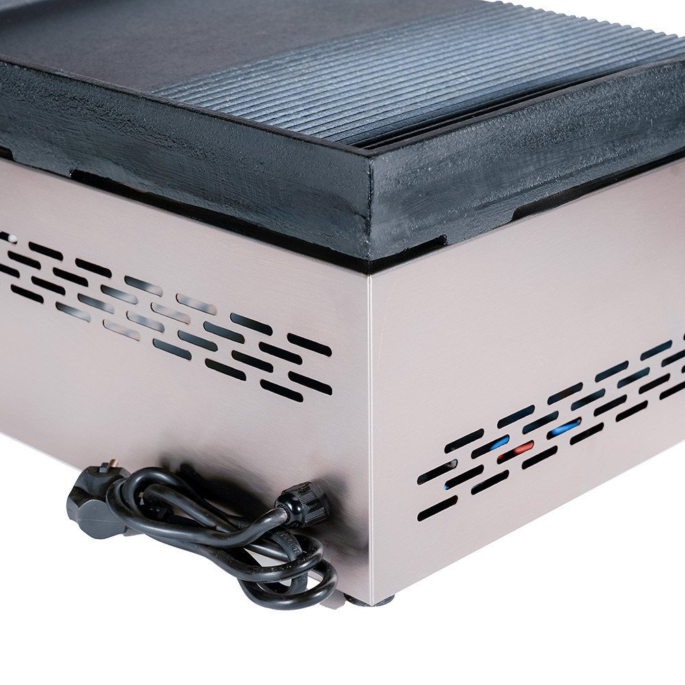 Plancha Hierro Eléctrica 50 cm Ranurada Cleiton | Equipamiento Industrial