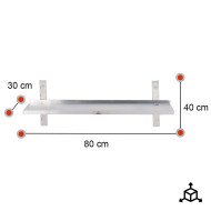 Estante Pared Ajustable 800x300x400 mm Romux | Equipamiento Industrial