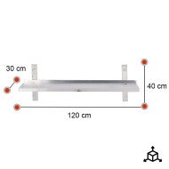 Estante de Pared Ajustable 1200x300 mm | Gastroten