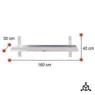 Estante Pared Ajustable 1600x300x400 mm Romux | Equipamiento Industrial