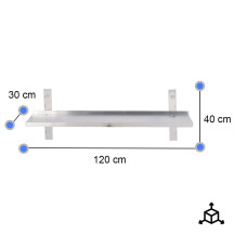 Estante de Pared Ajustable 1200x300mm | Equipamiento Industrial