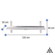 Estante de Pared Ajustable 1200x300mm | Equipamiento Industrial