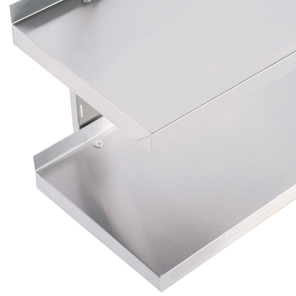 Estante De Pared Doble Liso De Acero Inoxidable Para Hosteleria Cleito