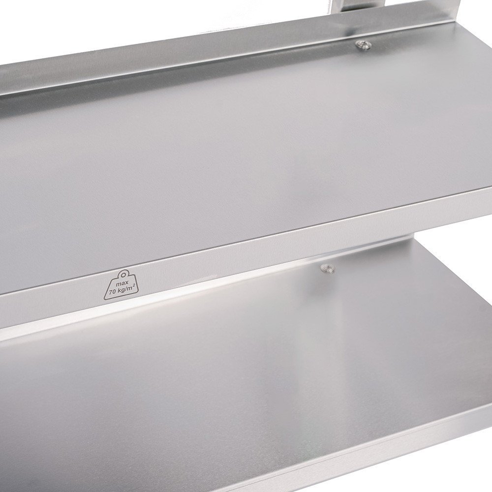 Estante De Pared Doble Liso De Acero Inoxidable Para Hosteleria Cleito