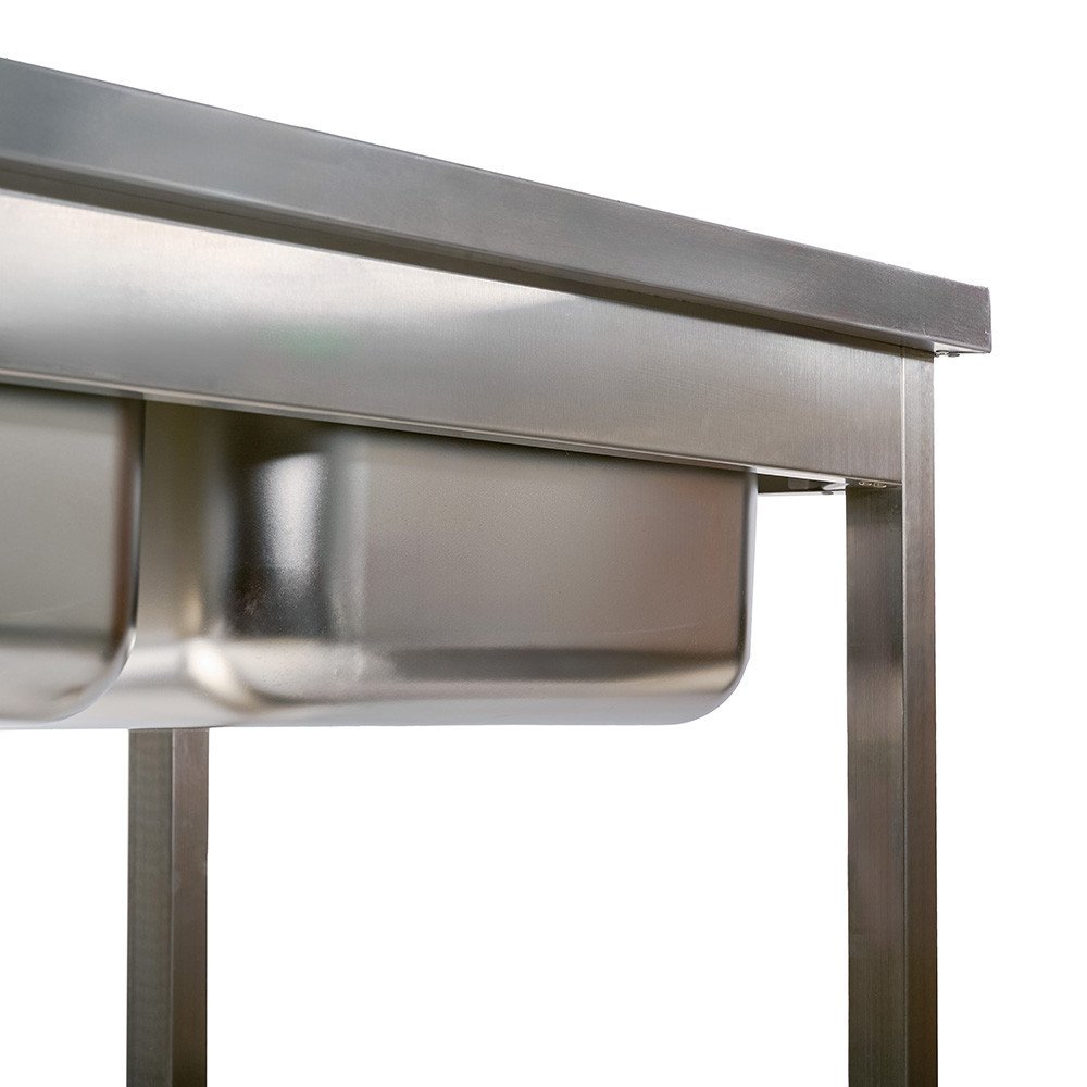 Fregadero 2 Senos 1800x700mm Romux | Equipamiento Industrial