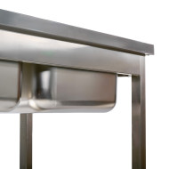 Fregadero 2 Senos 1600x700 mm Desmontable Cleiton | Equipamiento Industrial
