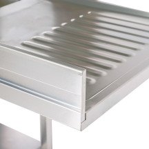 Fregadero 2 Senos 1600x700 mm Desmontable Cleiton | Equipamiento Industrial