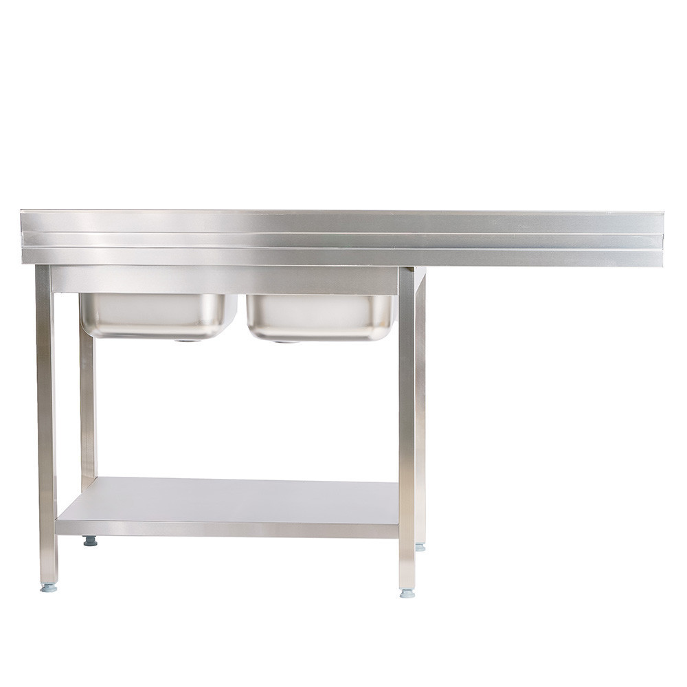 Fregadero 2 Senos 1600x700 mm Desmontable Cleiton | Equipamiento Industrial