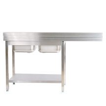 Fregadero 2 Senos 1800x700x900mm Cleiton | Equipamiento Industrial