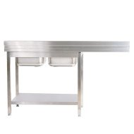 Fregadero 2 Senos 1800x700x900mm Cleiton | Equipamiento Industrial