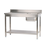 Fregadero Industrial 1400x600x850mm Romux | Lavado Hostelería