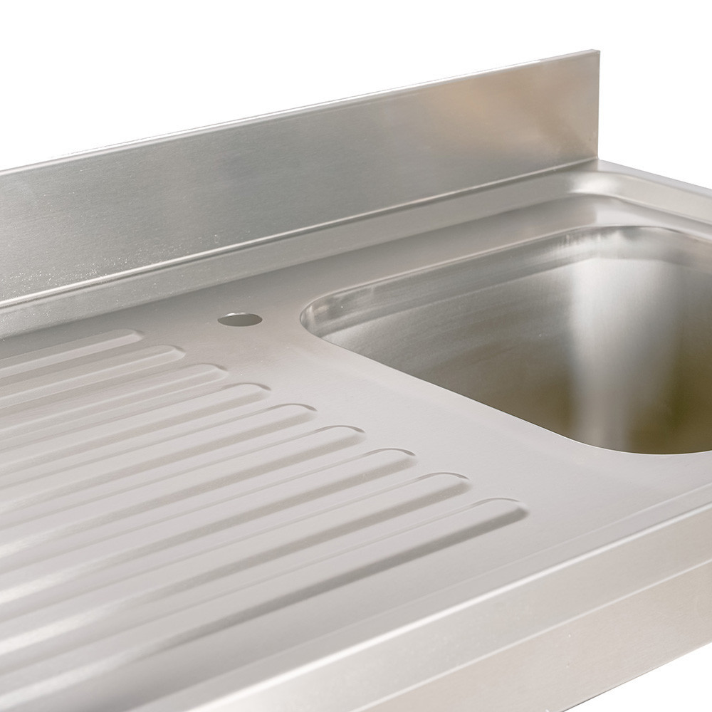 Fregadero 1 Seno 1600x600 mm Romux | Equipamiento Industrial