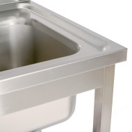 Fregadero 1 Seno 1600x600 mm Romux | Equipamiento Industrial