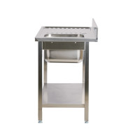Fregadero 1 Seno 1600x600 mm Romux | Equipamiento Industrial