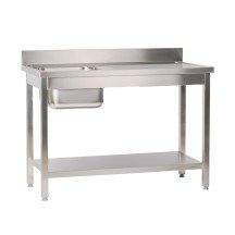 Fregadero 1 Seno Izquierda 1200x600 mm | Lavado Industrial