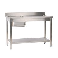 Fregadero Industrial 1400x600x850mm Romux | Equipamiento Hostelería