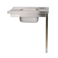 Mesa de Entrada Izquierda 800x750x880mm Romux | Equipamiento Industrial