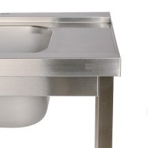 Mesa de Entrada Izquierda 800x750x880mm Romux | Equipamiento Industrial