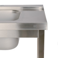 Mesa de Entrada Izquierda 800x750x880mm Romux | Equipamiento Industrial