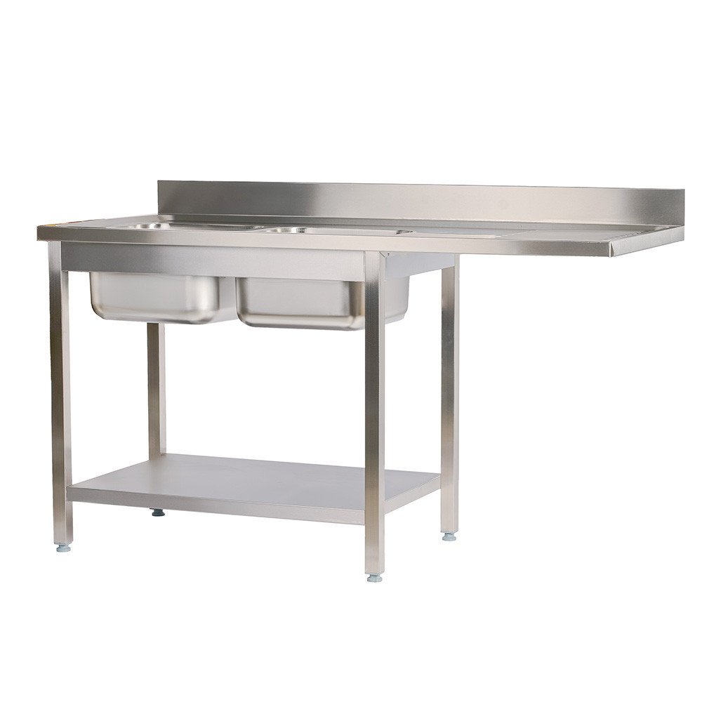 Fregadero 2 Senos 1800x700 mm Cleiton | Lavado Industrial