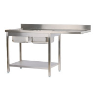 Fregadero 2 Senos 1800x700 mm Cleiton | Lavado Industrial