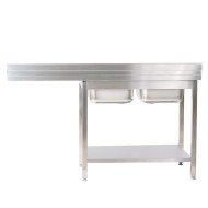 Fregadero 2 Senos 1800x700 mm Cleiton | Lavado Industrial