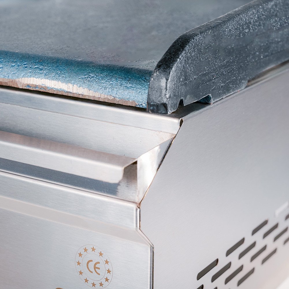 Plancha a Gas Mitad Ranurada 50 cm Cleiton | Equipamiento Industrial