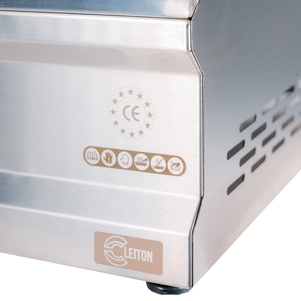 Plancha a Gas Mitad Ranurada 50 cm Cleiton | Equipamiento Industrial