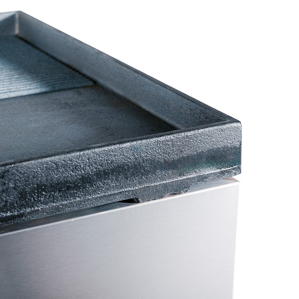 Plancha a Gas Mitad Ranurada 50 cm Cleiton | Equipamiento Industrial